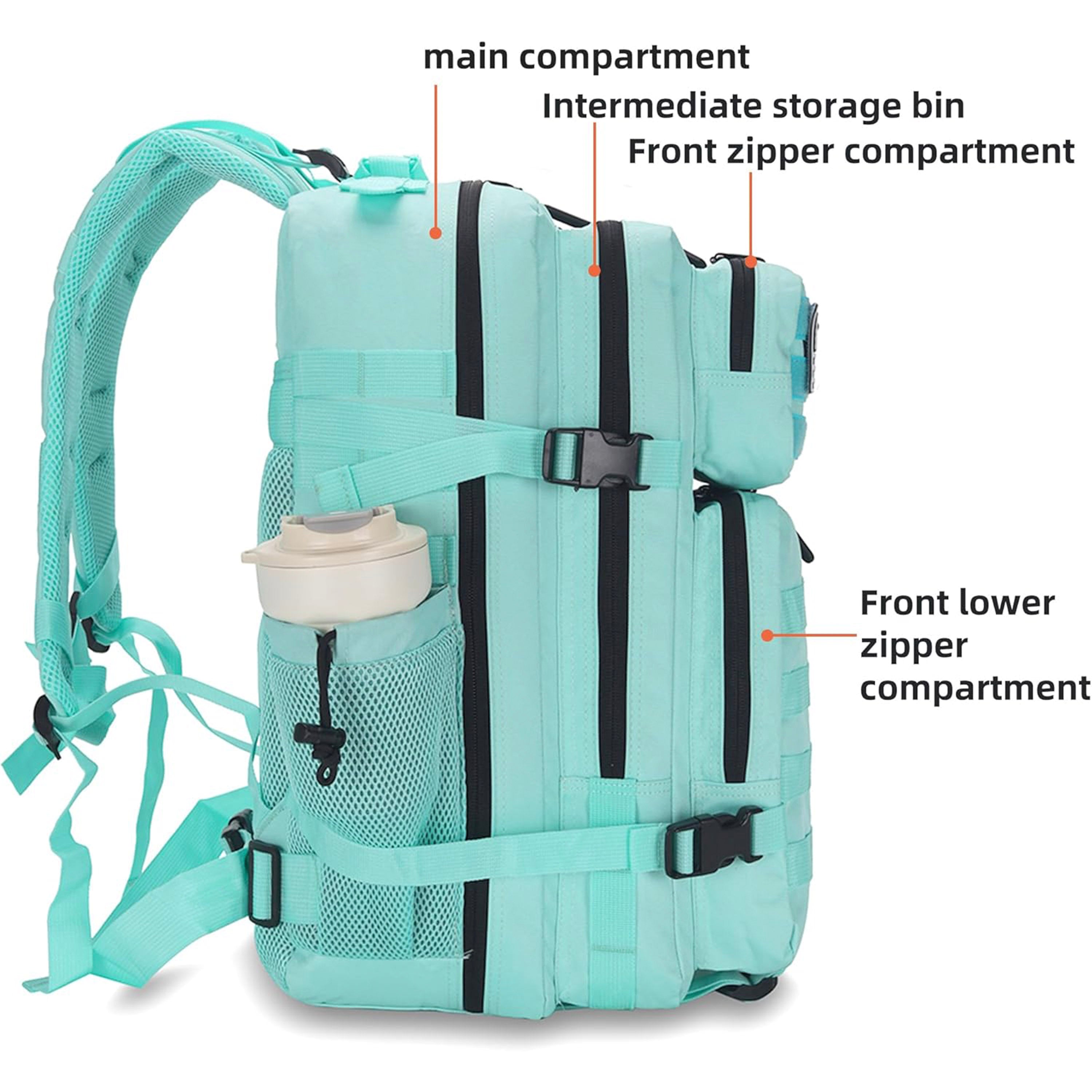 Tactical Water-Resistant Backpack – 28L