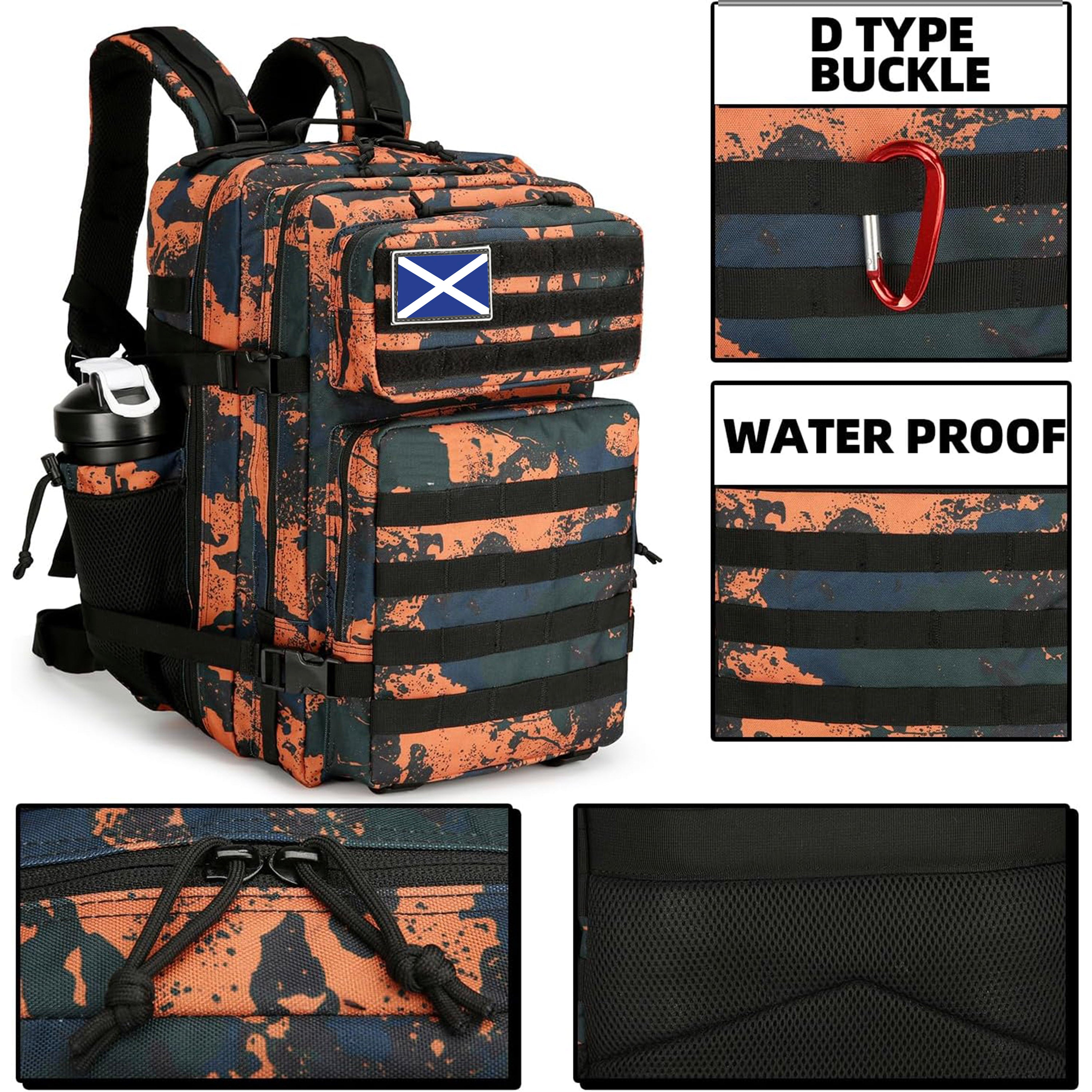 Tactical Water-Resistant Camouflage Backpack – 28L