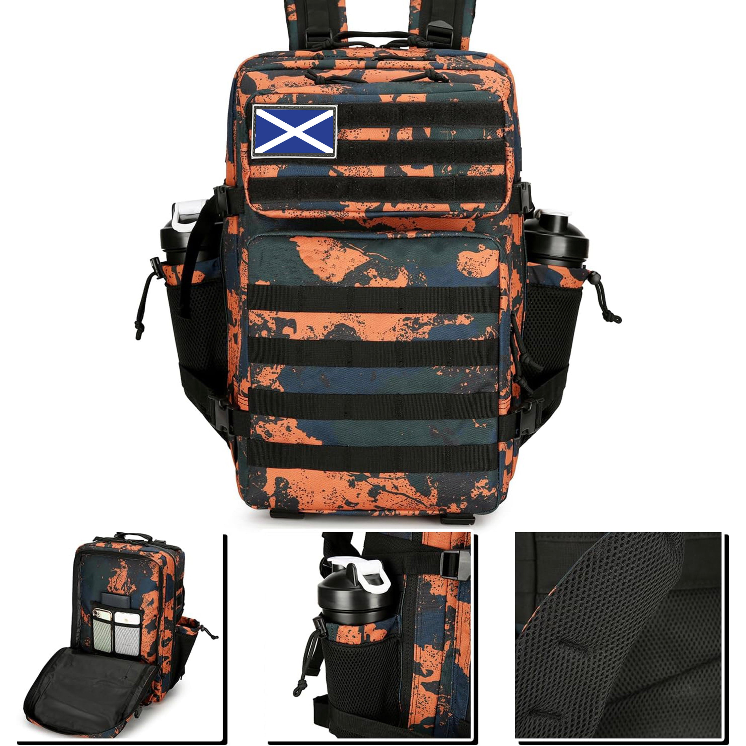 Tactical Water-Resistant Camouflage Backpack – 28L