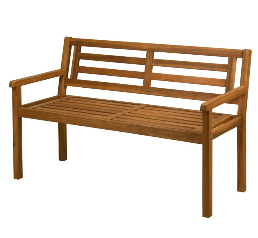 Outdoor Garden Bench for 2, DIY - 100% Acacia Wood Bench