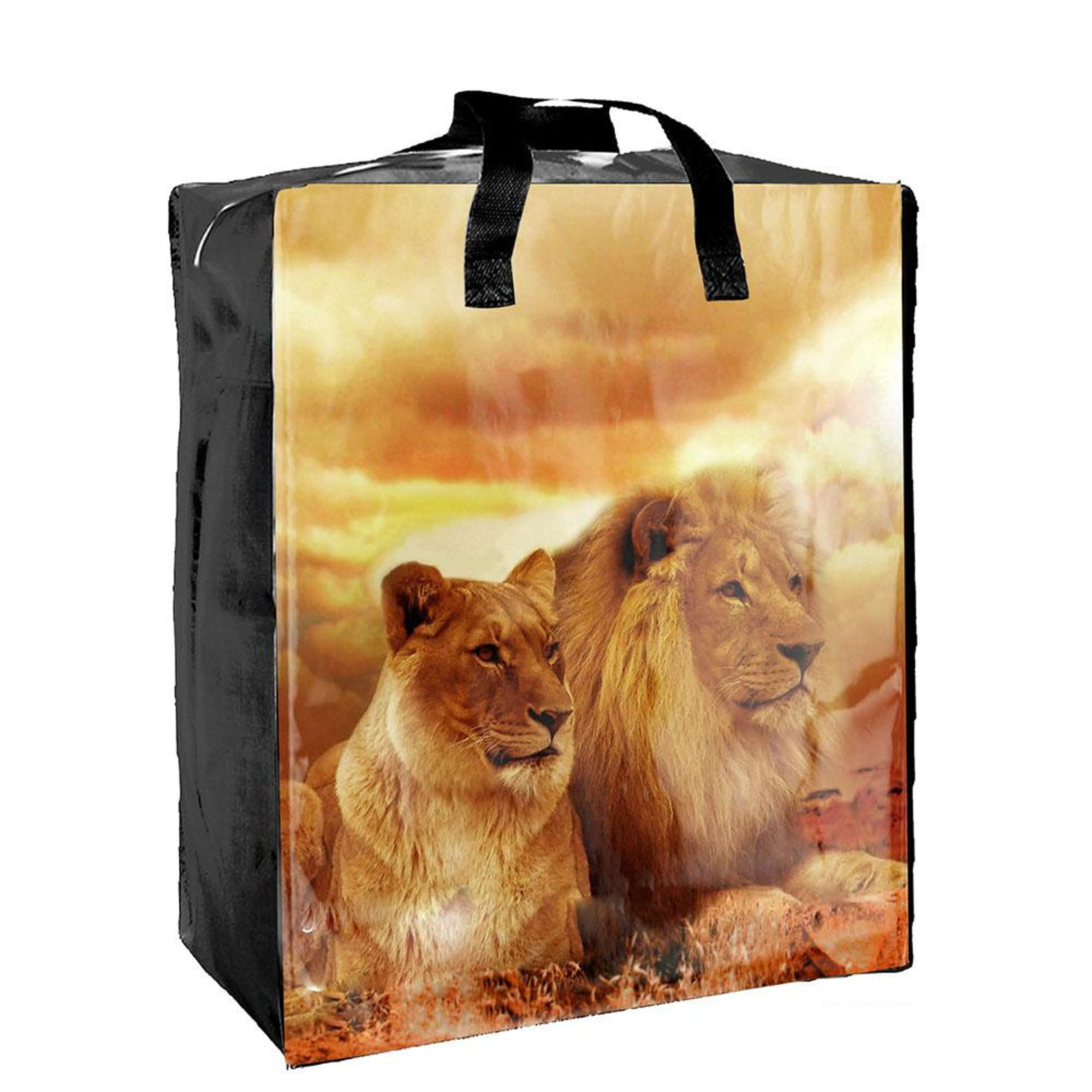 Wildlife-Reusable-Laminated-Shopping-Bag-with-Zipper-120GSM-35L