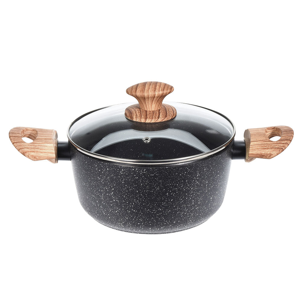 Non-Stick Aluminium Pot with Lid - 1.3L - 20cm - Eco-Friendly