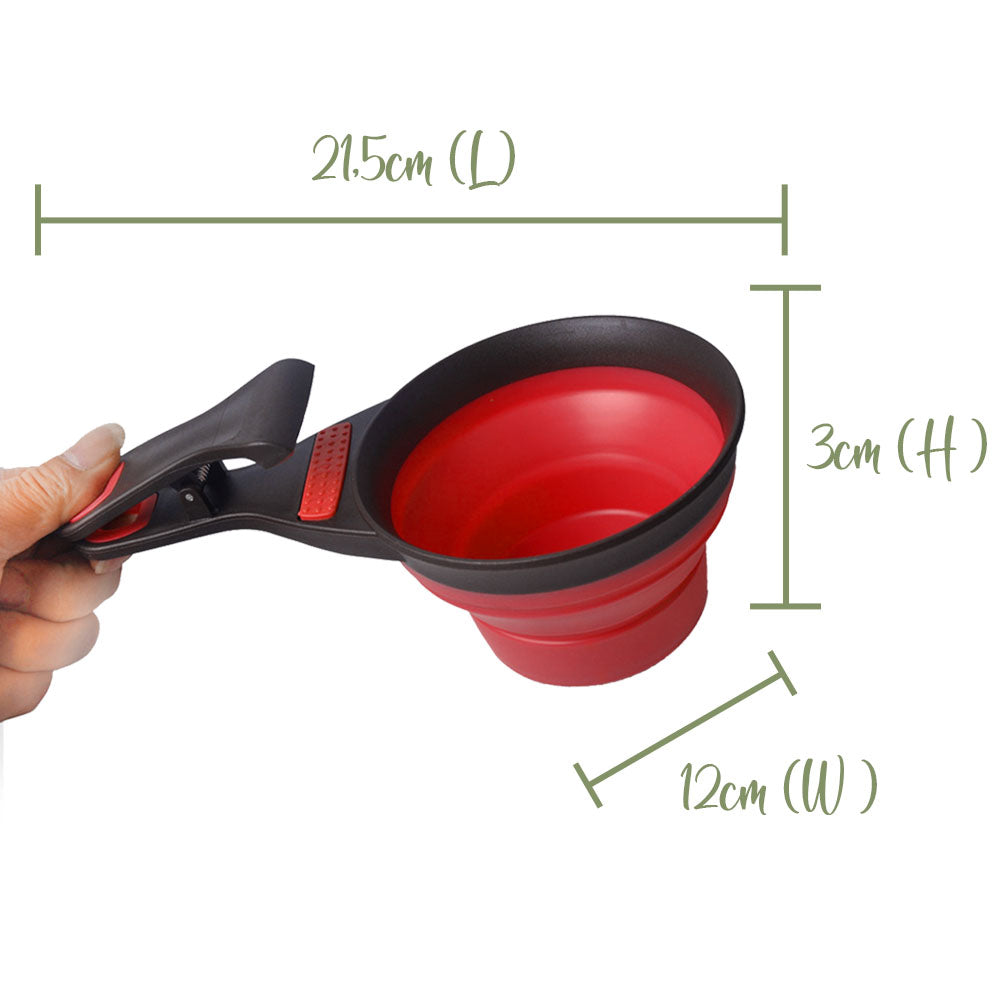 Pet Food Scoop with Folding Function - 237ml- Flatpack Design