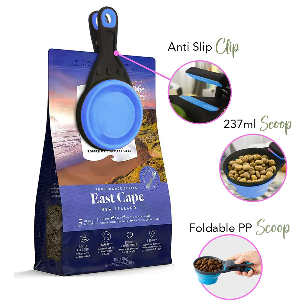 Pet Food Scoop with Folding Function - 237ml- Flatpack Design