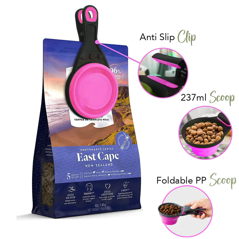 Pet Food Scoop with Folding Function - 237ml- Flatpack Design