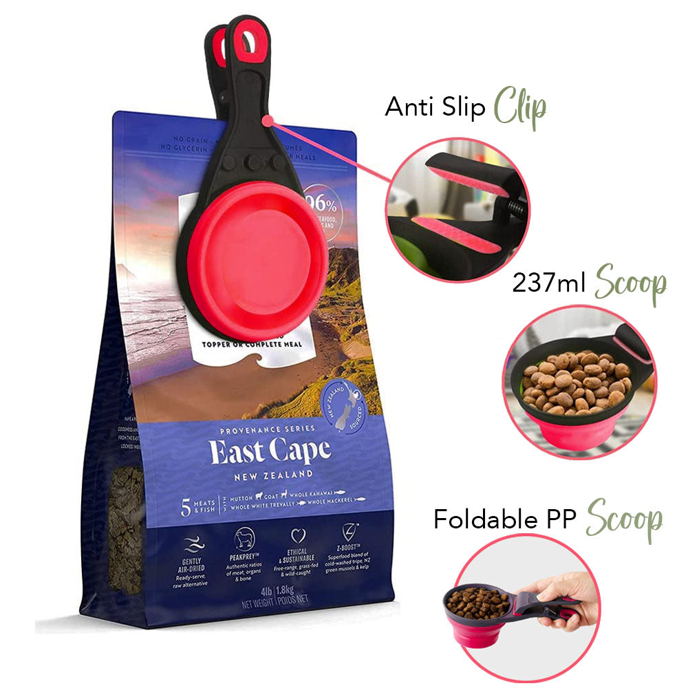 Pet Food Scoop with Folding Function - 237ml- Flatpack Design