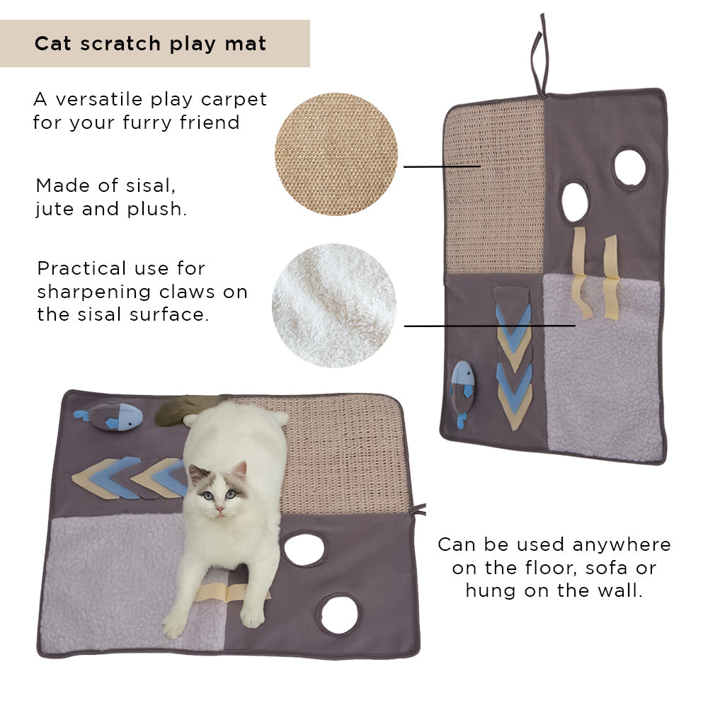 Cat Mat With Plush Toy