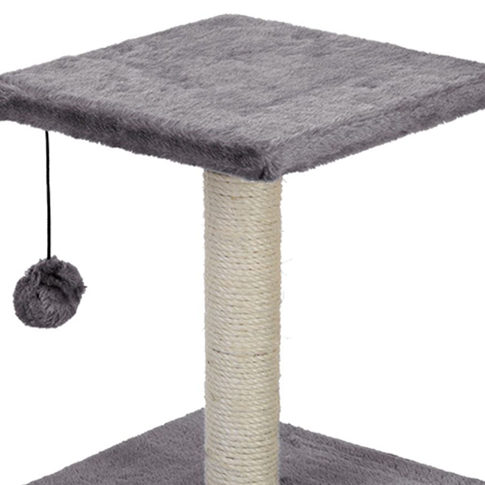 Casa para gatos con árbol para rascar y pelota de juguete - 53 cm 