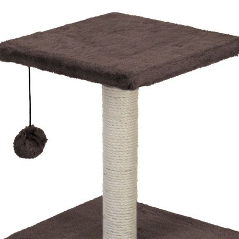 Casa para gatos con árbol para rascar y pelota de juguete - 53 cm 