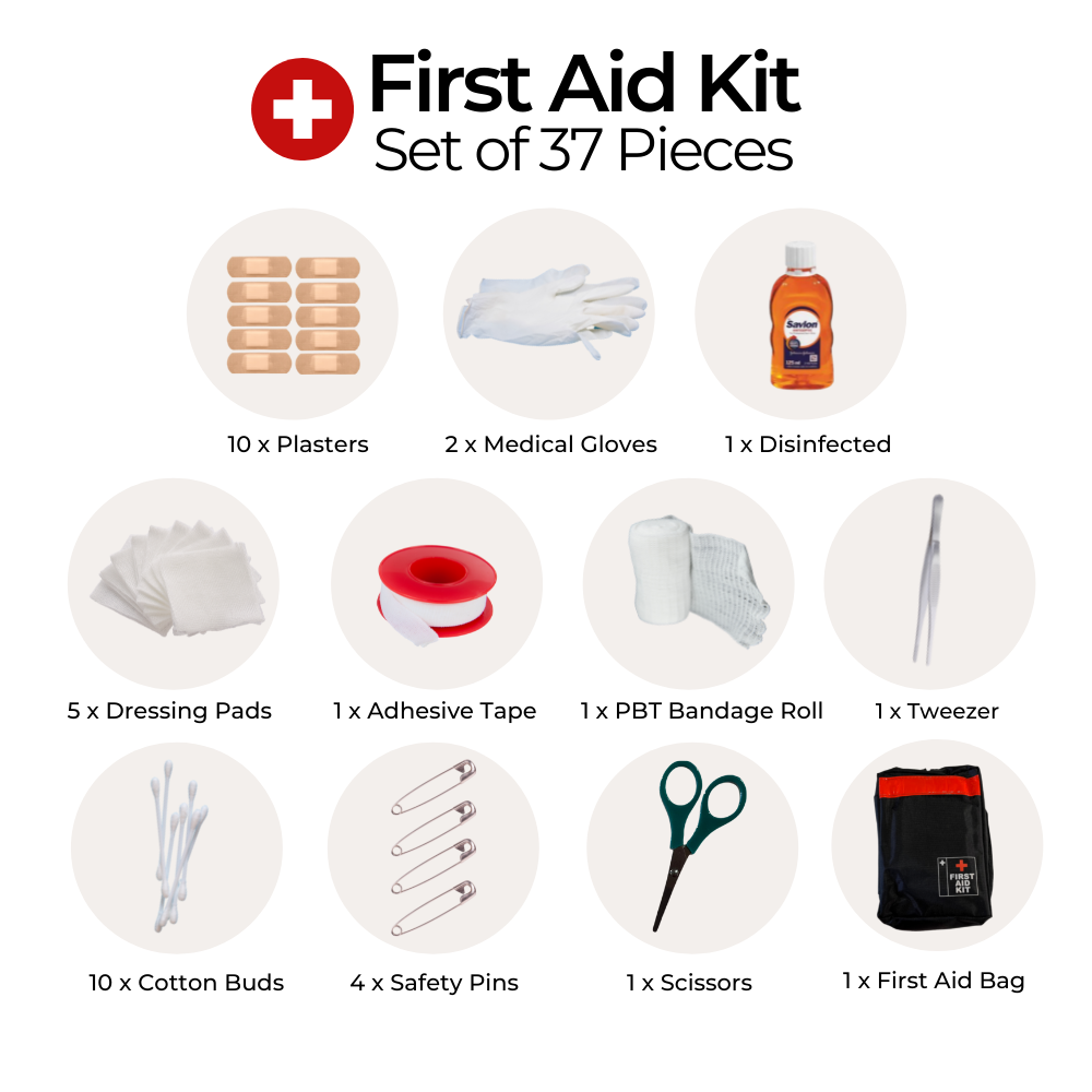 First Aid Kit Set - 37 Pieces - All-Purpose