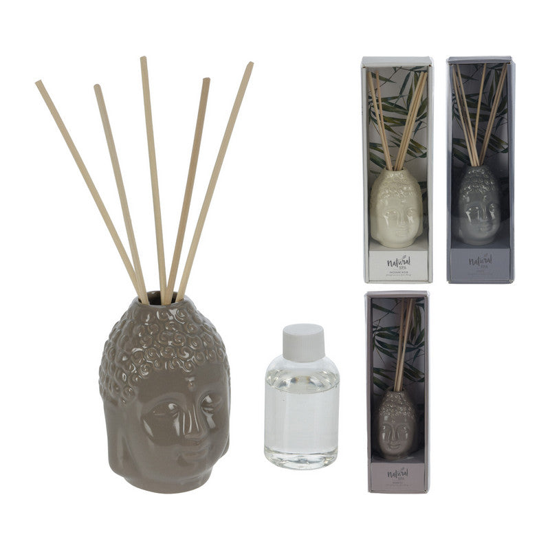 Diffuser - 100ml Fragrance & 6 Reed Sticks - Scented Ceramic Buddha Design