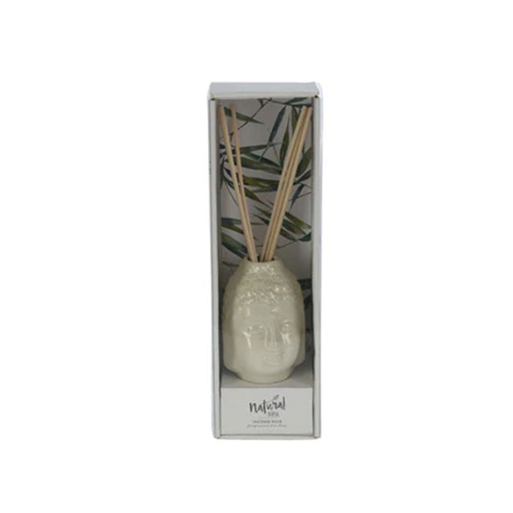 Diffuser - 100ml Fragrance & 6 Reed Sticks - Scented Ceramic Buddha Design