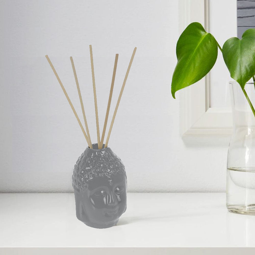 Diffuser - 100ml Fragrance & 6 Reed Sticks - Scented Ceramic Buddha Design