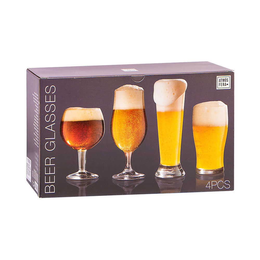 Bierglas-Set mit 4 Stück – handwerkliches Design