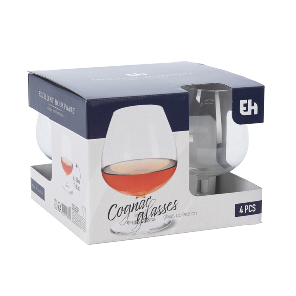 Cognac-Trinkgläser – 4-teiliges Set – 350 ml