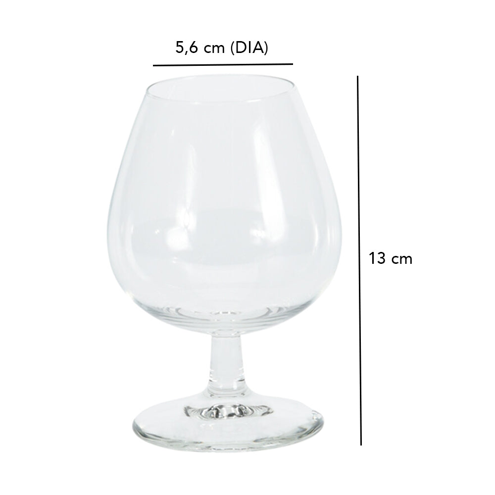 Cognac Drinking Glasses - Set of 4 Pieces - 350ml