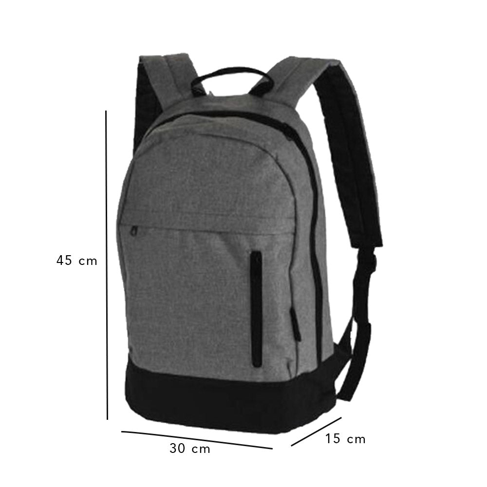 Mochila para portátil - Diseño negro y gris - 18 litros