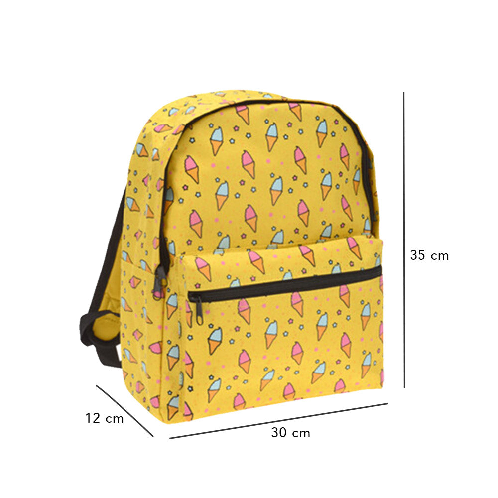 Kinderrucksack Summer Vibes Design – Gelbes Eiscreme-Design