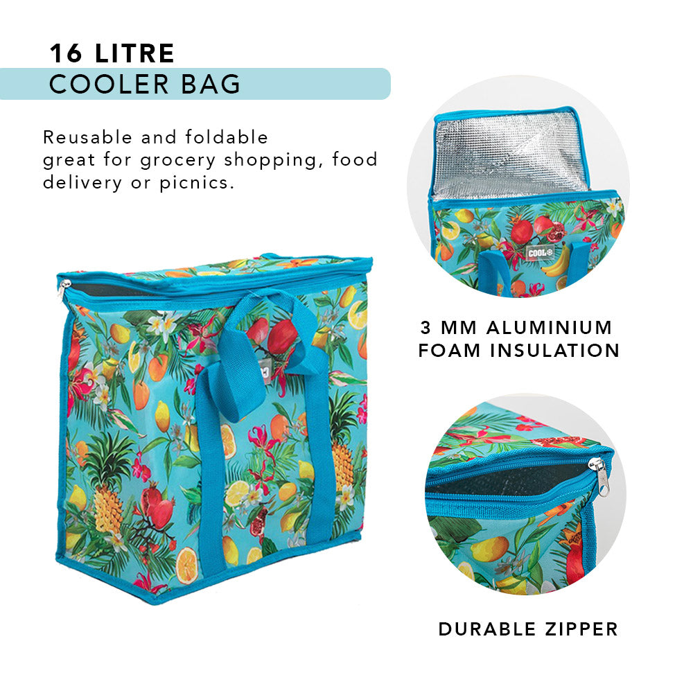 Bolsa Nevera Térmica con Asas - 16 Litros - Diseño Tropical