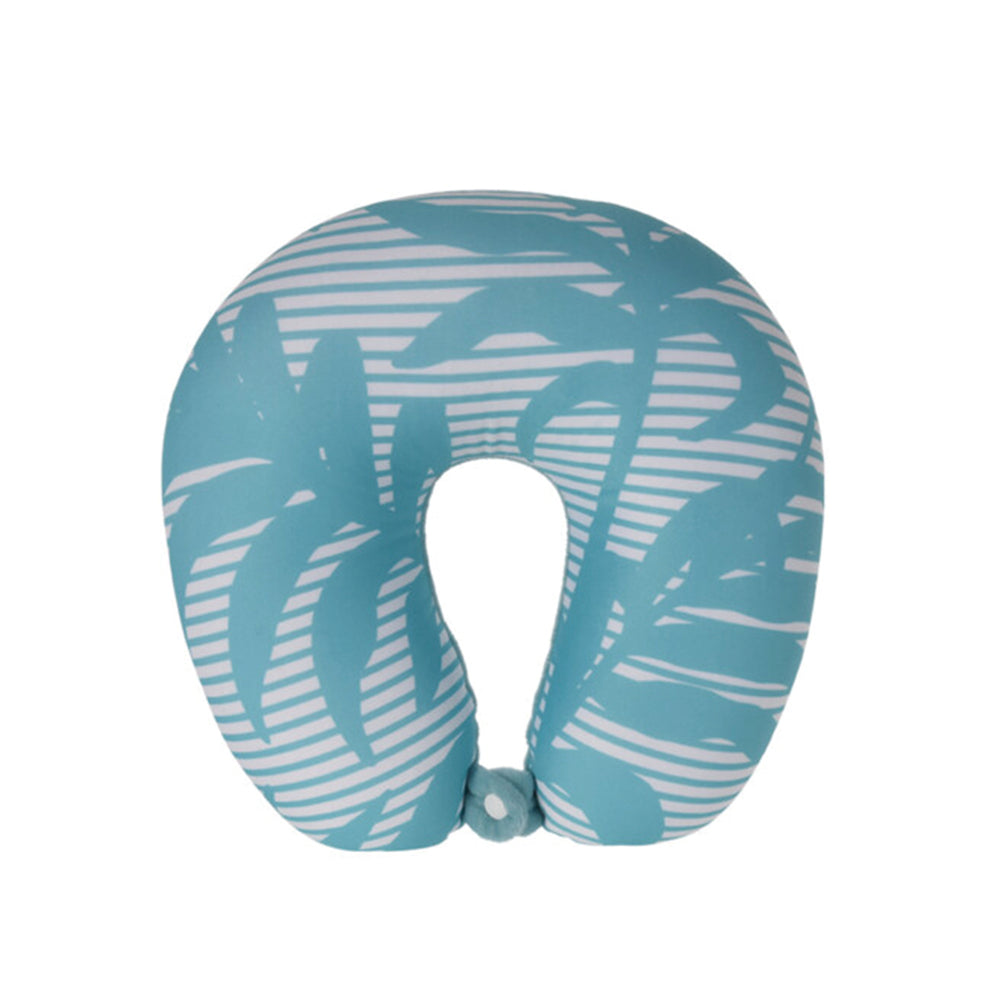 Neck Pillow with Leaf Print Design - Neoprene and Fleece Material