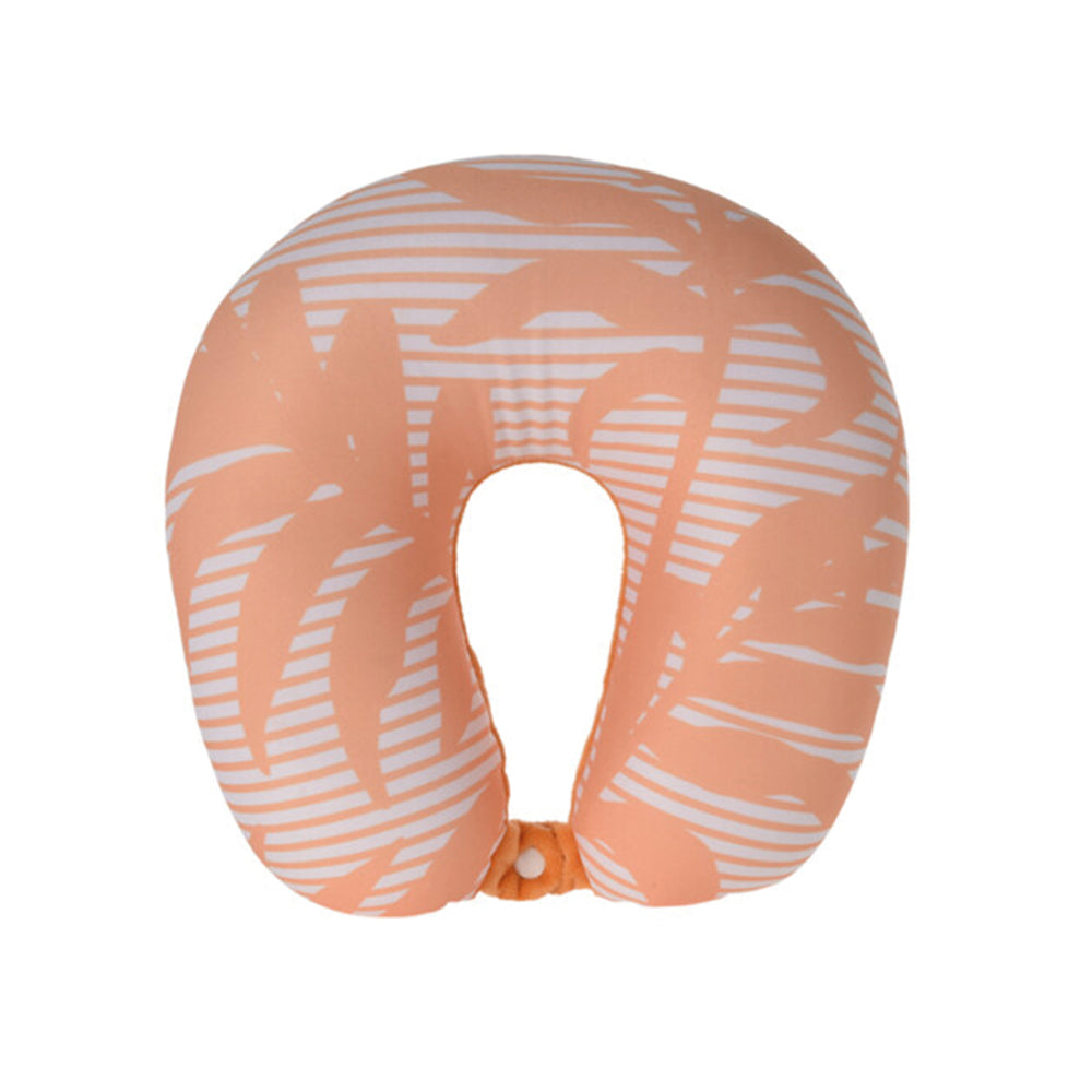 Neck Pillow with Leaf Print Design - Neoprene and Fleece Material