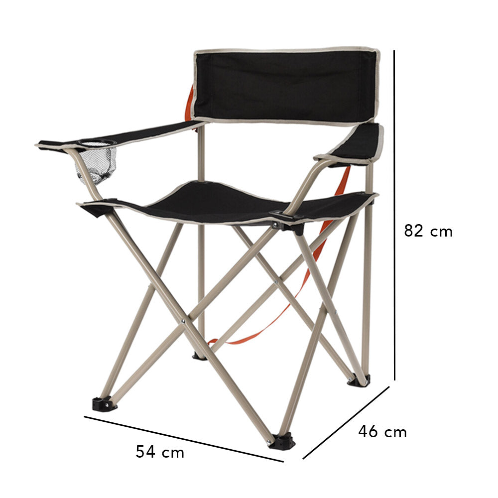 Campingstuhl mit Tragetasche und Getränkehalter – faltbares Design