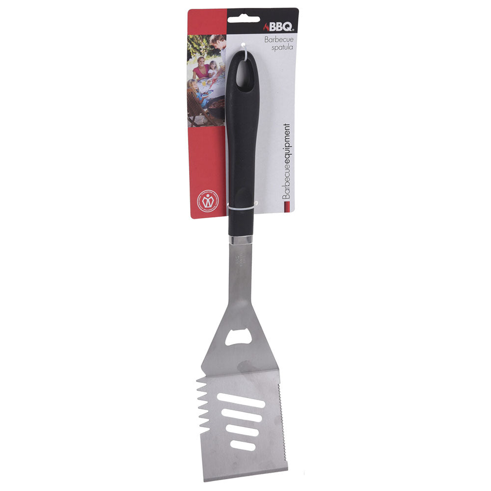 Braai Spatula with Dual Knives & Bottle Opener - Stainless Steel