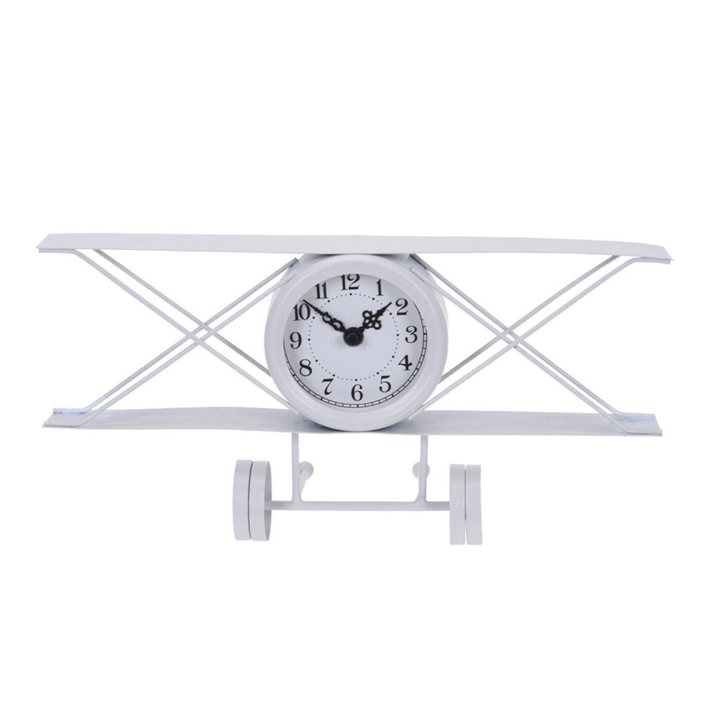 Reloj de Mesa - Forma de Avión de Metal 