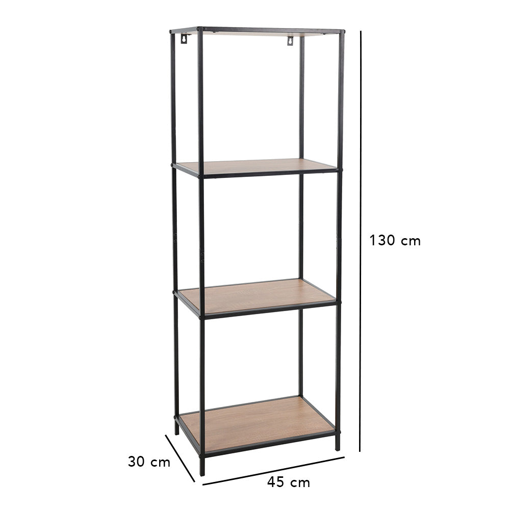 Standing Wall Rack Bookshelf with 4 Shelves