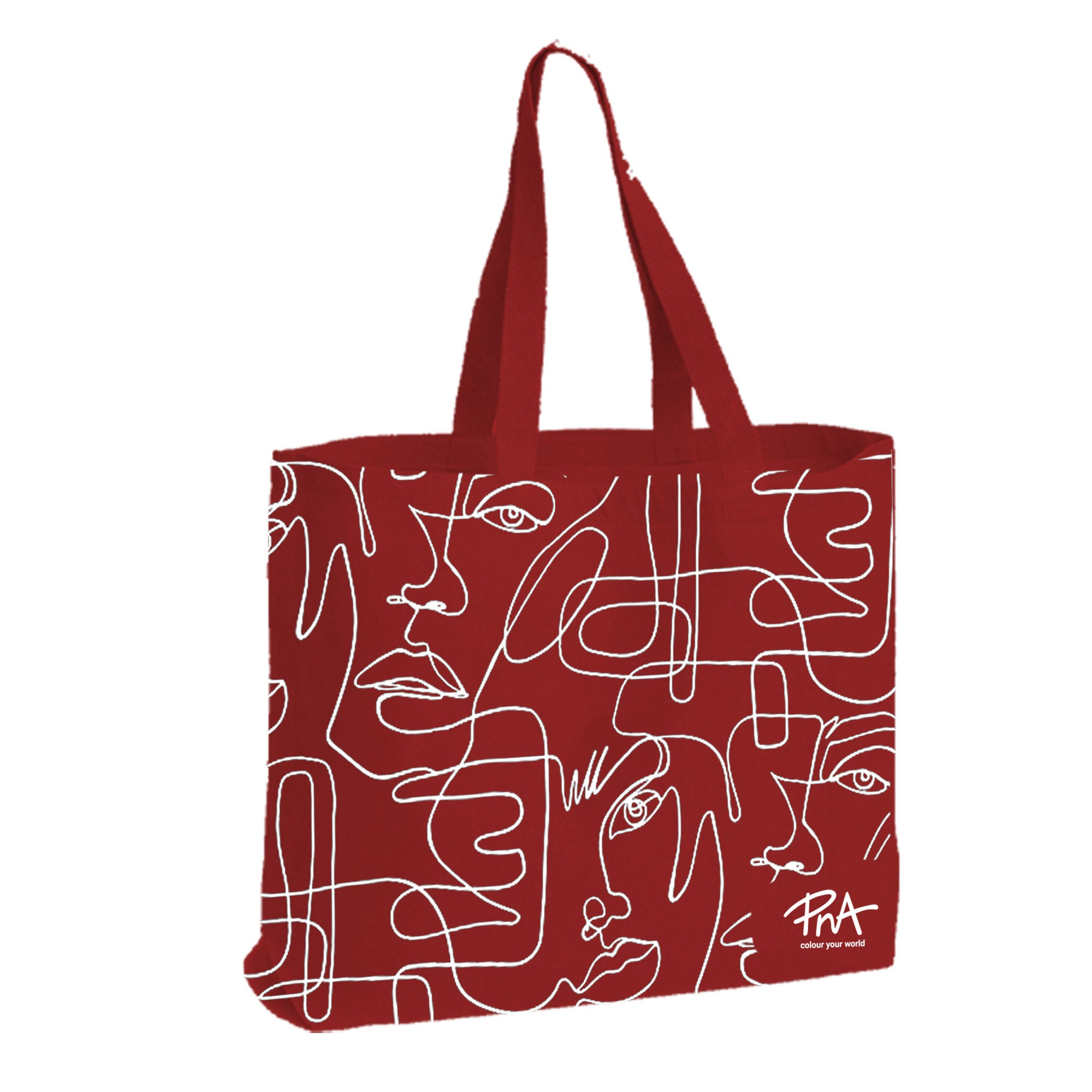 Red Reusable Canvas Tote Bag | 400GSM, 18L