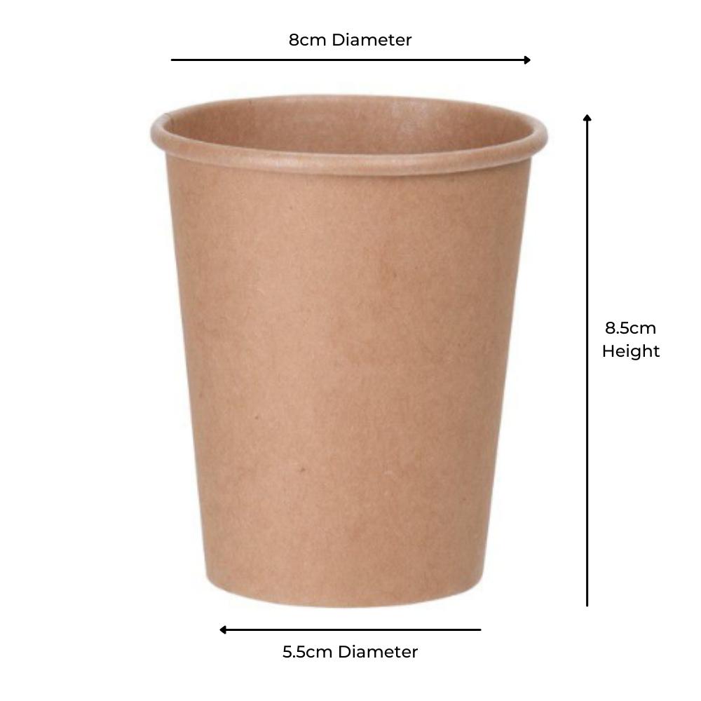 Kraft Paper Cups - 30 Pieces - 250ml - Eco-Friendly