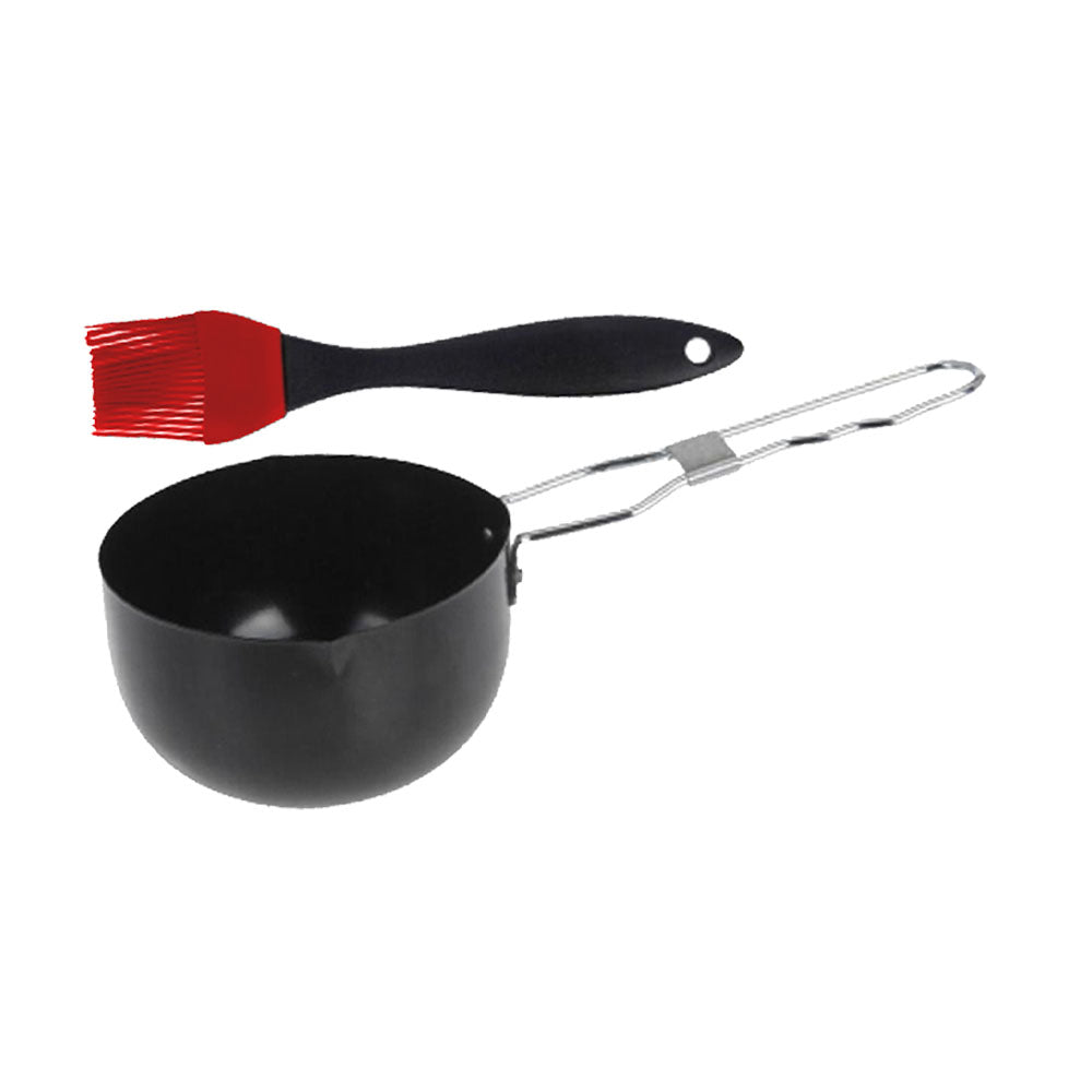 Braai Cookware - Sartén antiadherente con cepillo de silicona para untar - Juego de 2