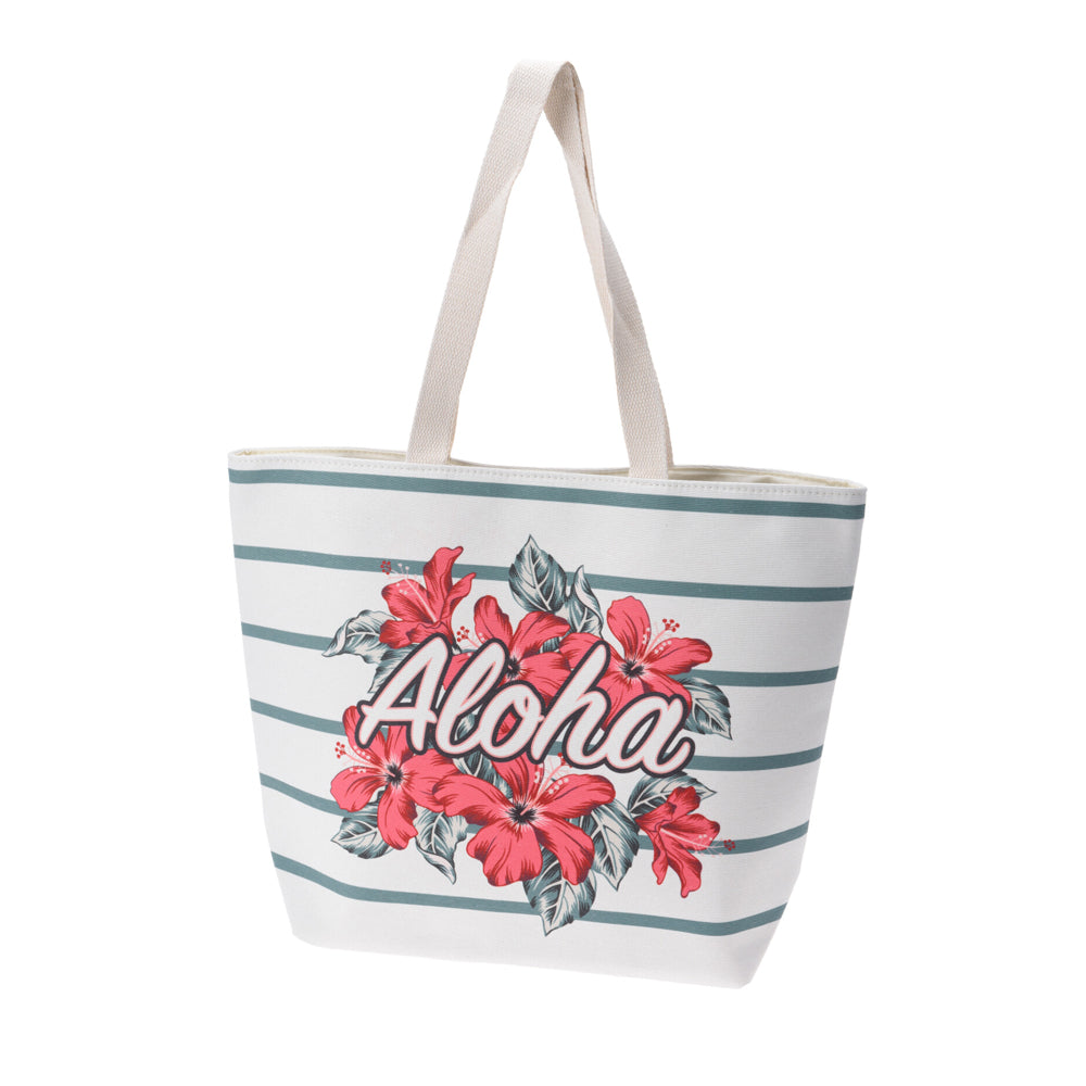 Strandtasche mit Aloha-Print und Blumenmuster