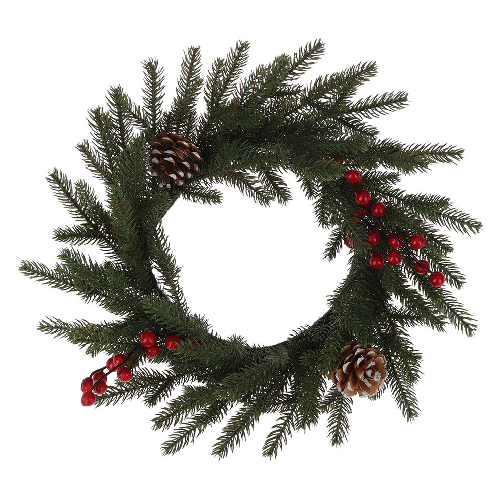 Christmas Wreath with Berries and Pine cones - 42 Tips